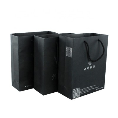 Eco-friendly Handmade Reusable Colth Packaging Black Craft Paper Bag