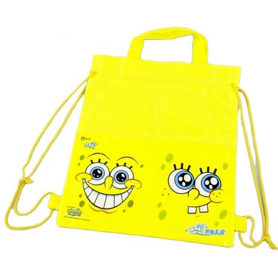 Cheap drawstring school bags for children Non Woven Plain Drawstring bag