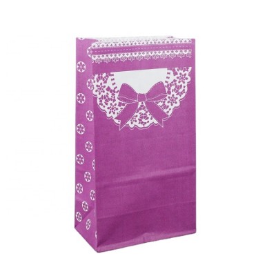 Free sample 60gsm multicolor kraft paper gift paper bag with flat bottom