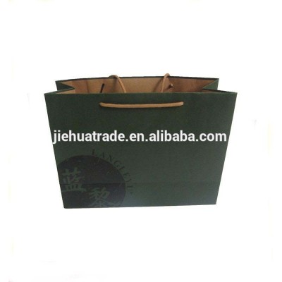 Fashion cheap custom printing design branded slogan printing brown paper shopping bag for clothing company