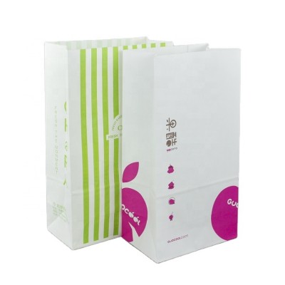 Waimaotong Manufacturer Supplier Stripe White Kraft Paper Bag In Malaysia