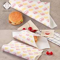 custom logo food contact wrapping grease proof PE coated sandwich paper